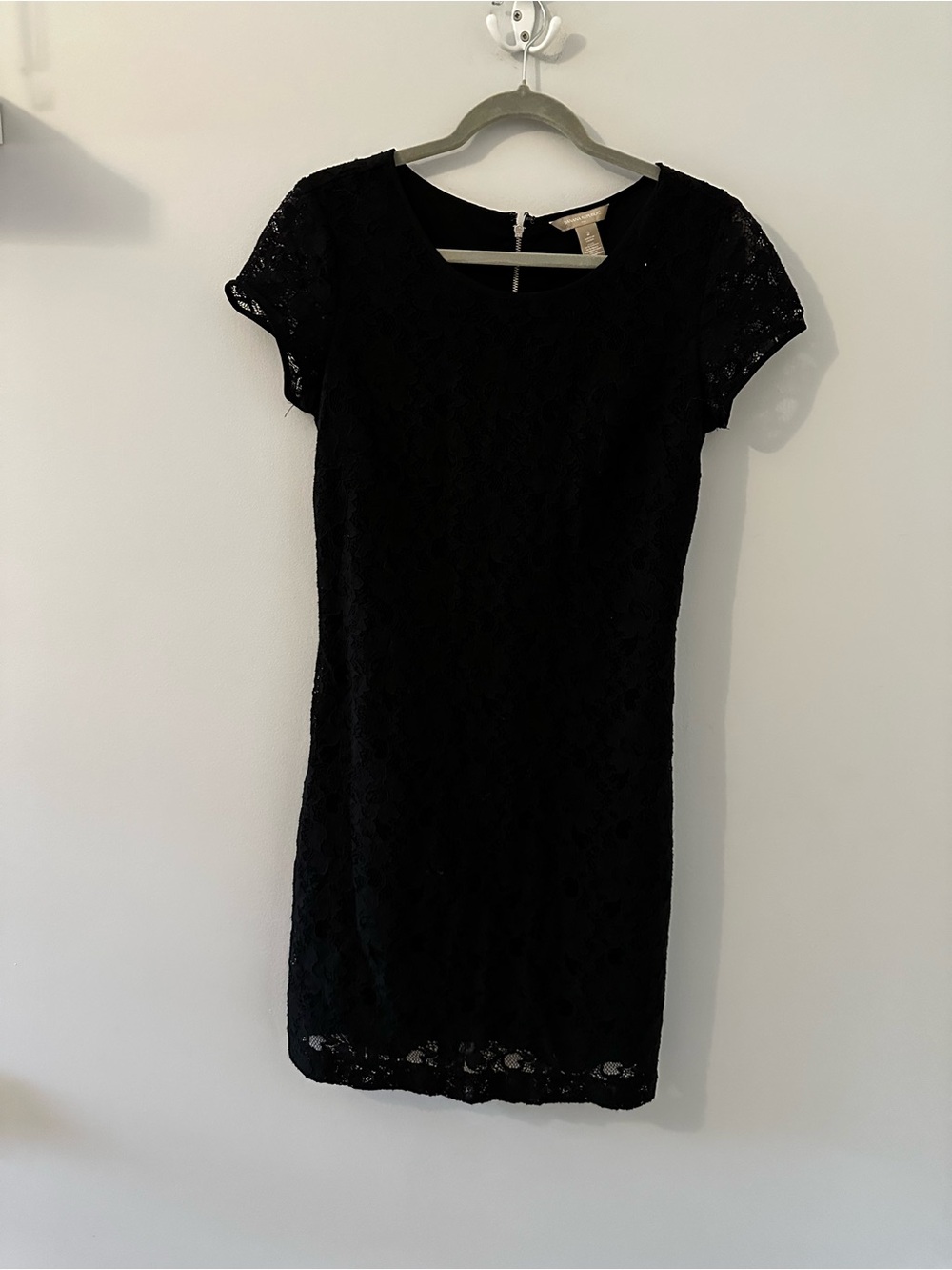 Banana Republic Black Lace Short Sleeve Sheath Dress